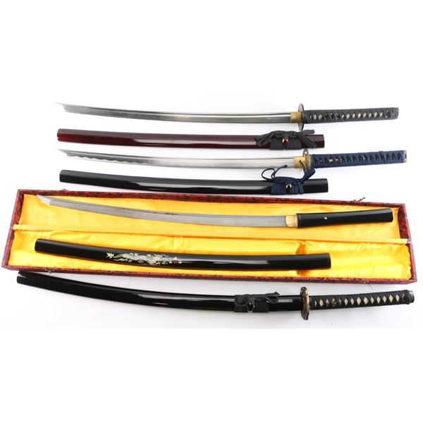 Lot of 4 Samurai Style Swords