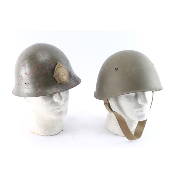 Lot of Two Military Helmets.