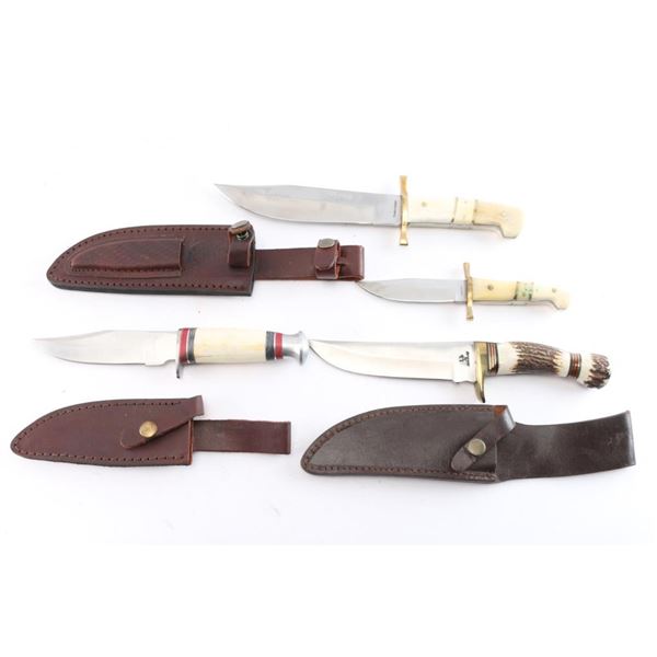 Lot of 4 Fixed Blade Knives