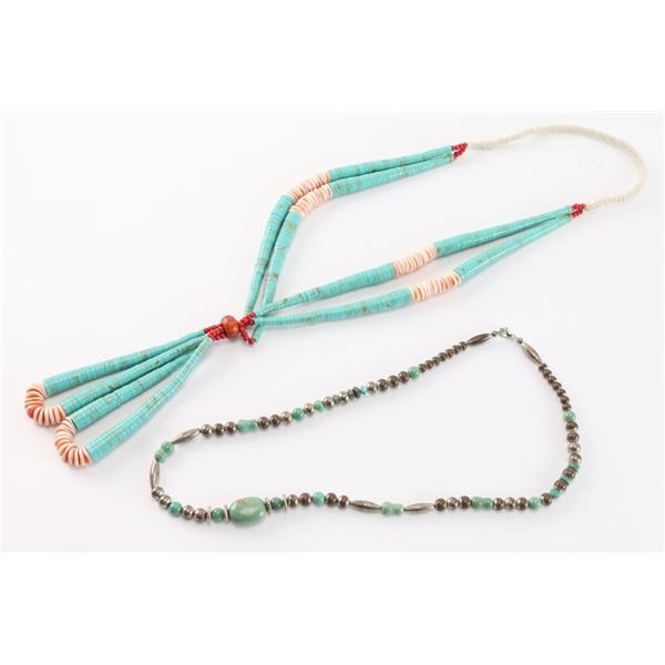 Lot of 2 Native American Necklaces