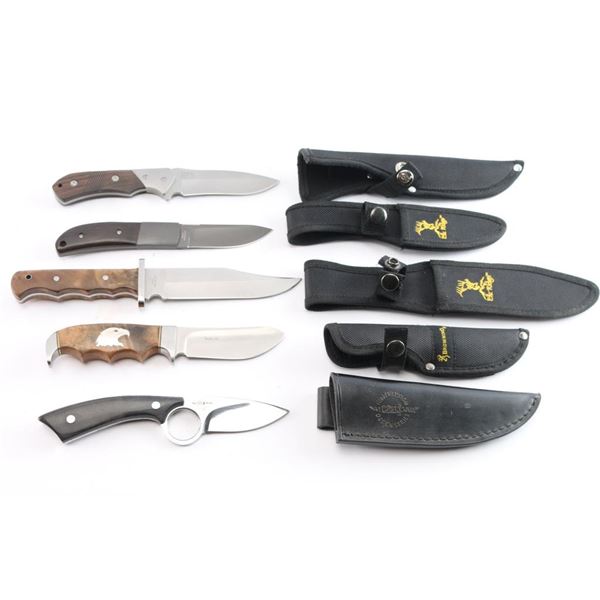 Lot of 5 Fixed Blade Knives