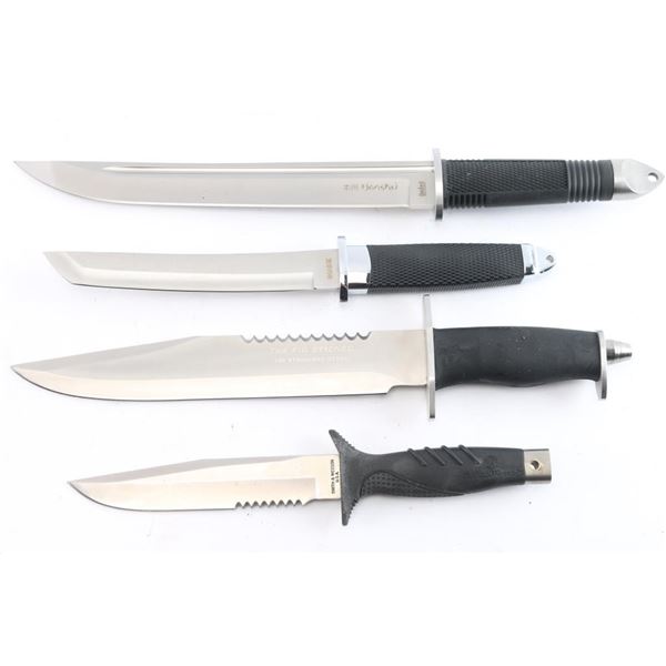 Lot of 4 Fixed Blade Knives