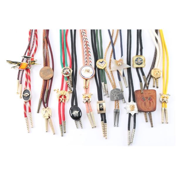 Lot of  18 Masonic Bolo Ties