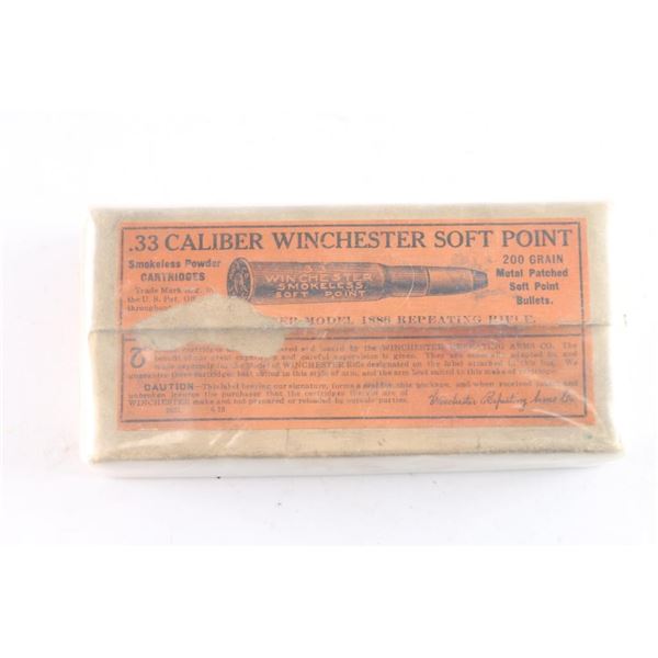 Vintage WRA .33 Winchester Ammo