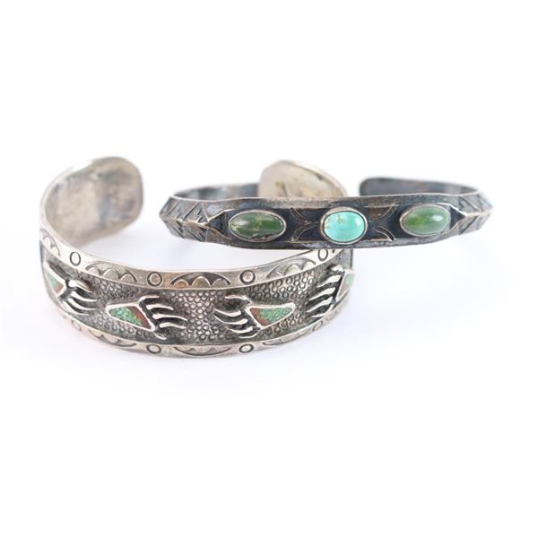Two Hopi Cuff Bracelets