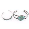 Image 3 : Lot of 2 Turquoise Navajo Cuff Bracelets