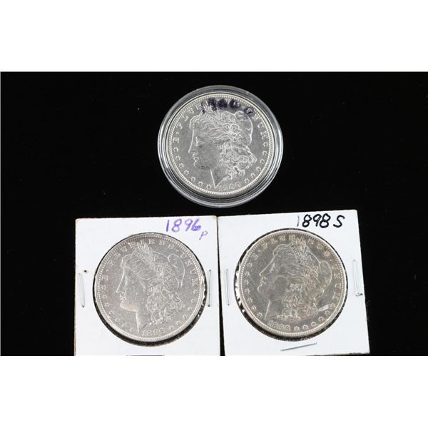Lot of 3 Morgan Silver Dollars