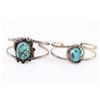 Image 1 : Lot of 2 Turquoise Navajo Cuff Bracelets
