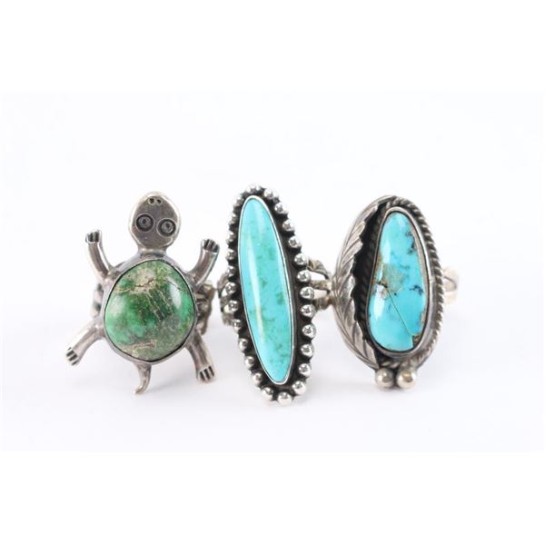 Lot of 3 Navajo Rings