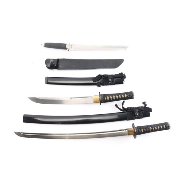 Lot of Cold Steel Japanese Edged Weapons.