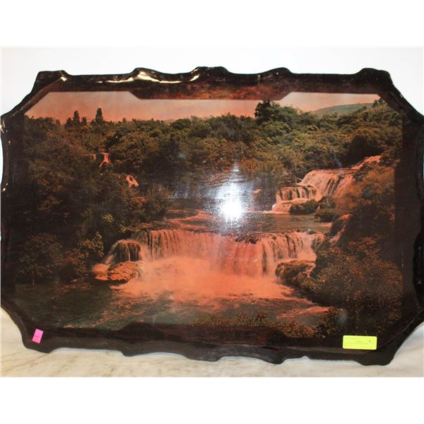 LARGE VINTAGE WATERFALL PICTURE