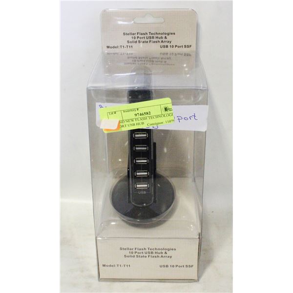BRAND NEW FLASH TECHNOLOGIES 10 PORT USB HUB