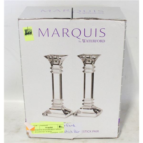 MARQUIS WATERFORD CANDLE HOLDER SET IN BOX