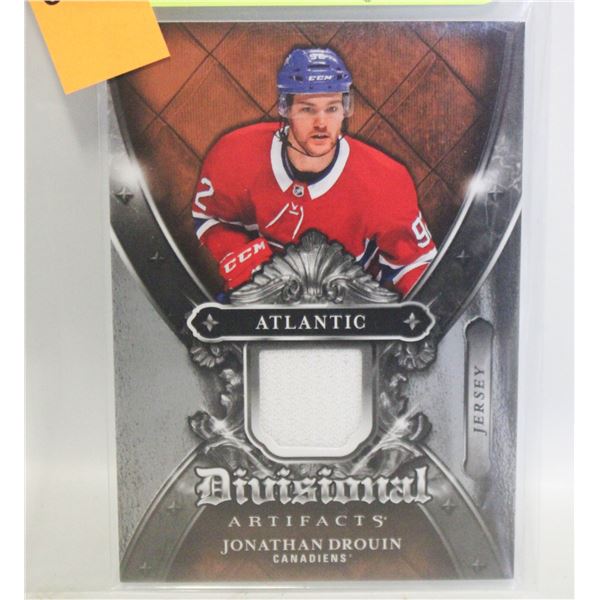 2018-19 UD JONATHAN DROUIN JERSEY PATCH CARD