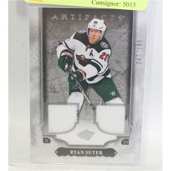 2018-19 UD RYAN SUTER DOUBLE JERSEY CARD