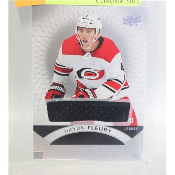 2017-18 UD JERSEY PATCH ROOKIE HAYDEN FLEURY