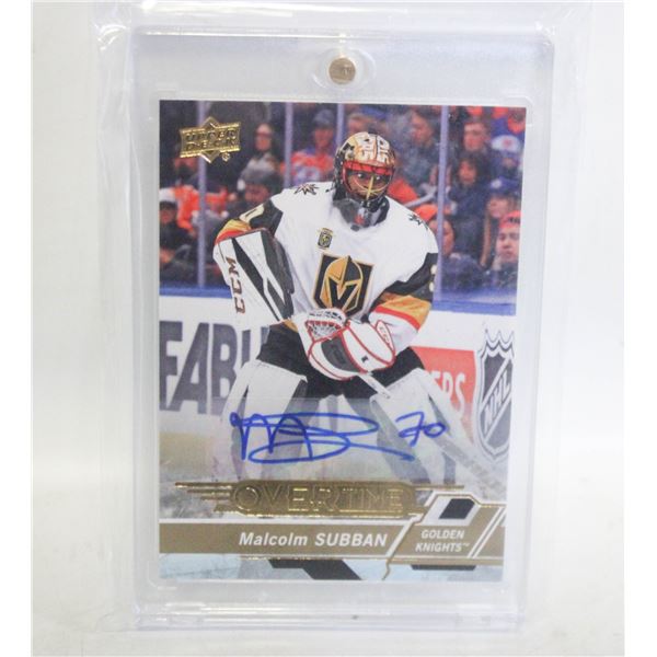 2018-19 UD MALCOLM SUBBAN AUTOGRAPH CARD