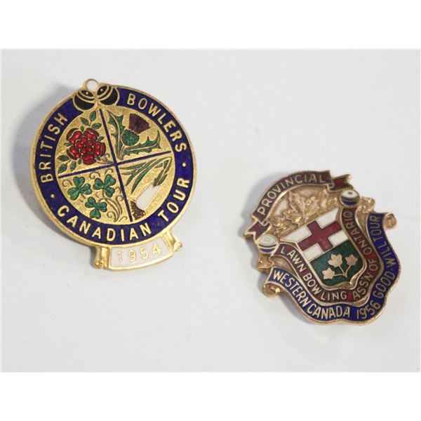 ESTATE 1954 BRITISH BOWLERS CANADIAN TOUR ENAMELED