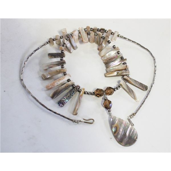 ESTATE GENUINE ABALONE LADIES EVENING NECKLACE