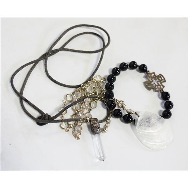 ESTATE GENUINE GEMSTONE/GENUINE SHELL JEWELRY PCS
