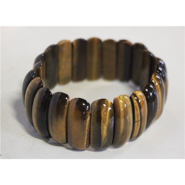 GENUINE TIGERS EYE GEMSTONE BRACELET