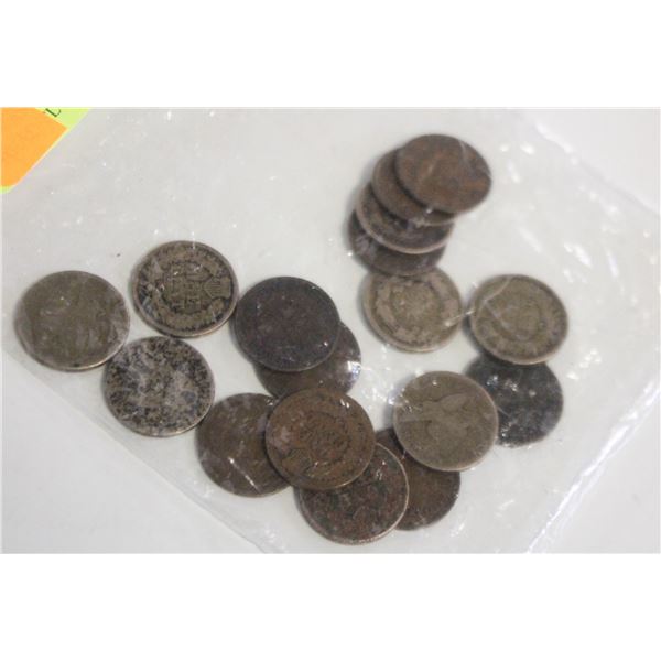 17 VARIOUS OLD USA INDIAN HEAD/FLYING EAGLE 1C