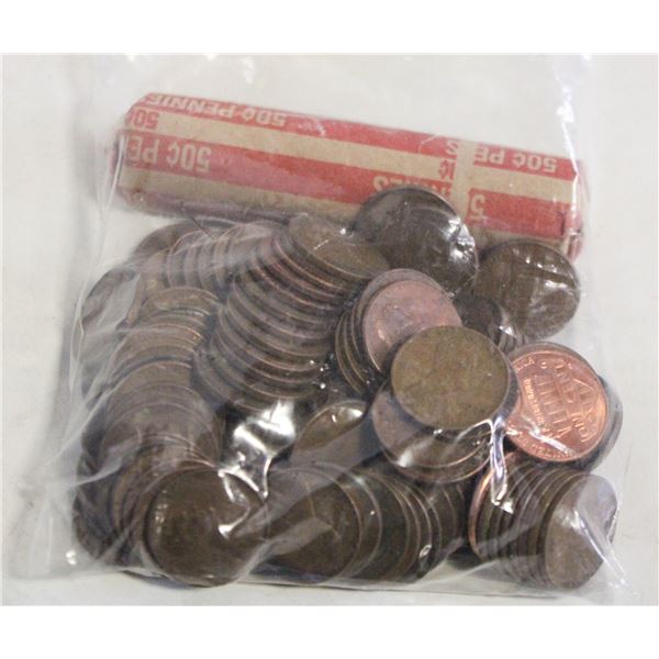 VARIOUS LOT OF OLD USA PENNIES IN BAG