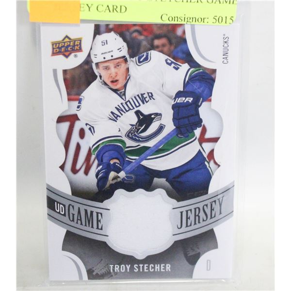 2018-19 UD TROY STETCHER GAME JERSEY CARD