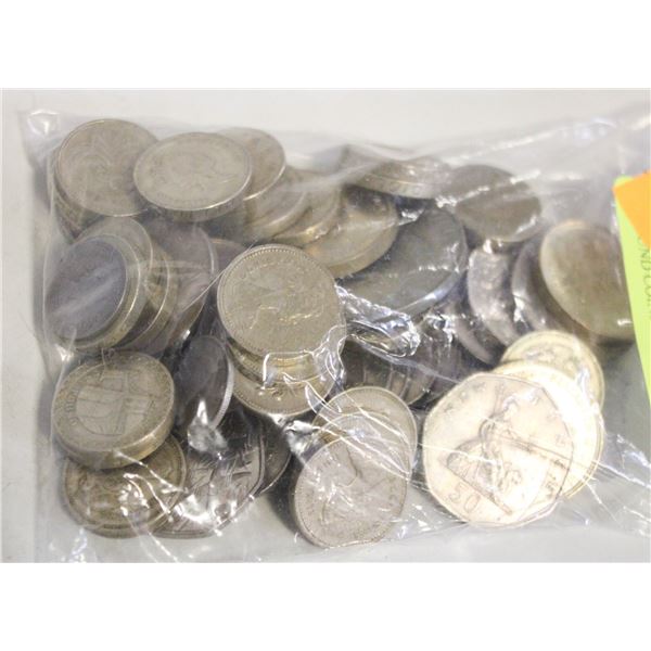 40+ FACE VALUE OLD BRITISH POUND COINS IN BAGS