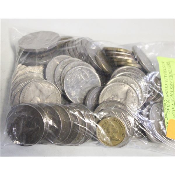 $80+ DOLLARS FACE VALUE AUSTRALIA COINS IN BAG