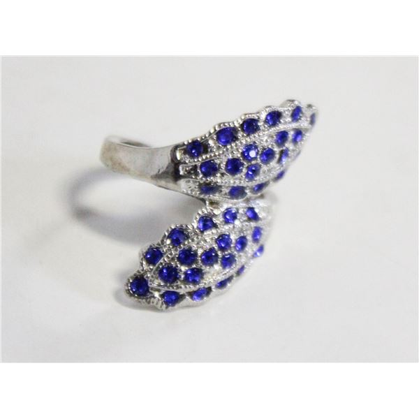 SILVER TONED WRAP CUFF RING