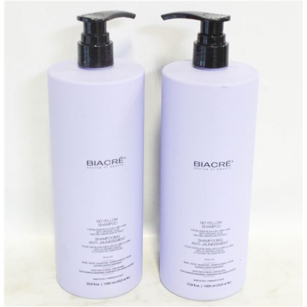 2 BIACRE SHAMPOO FOR BLONDE/GREY HAIR 1000ML EACH