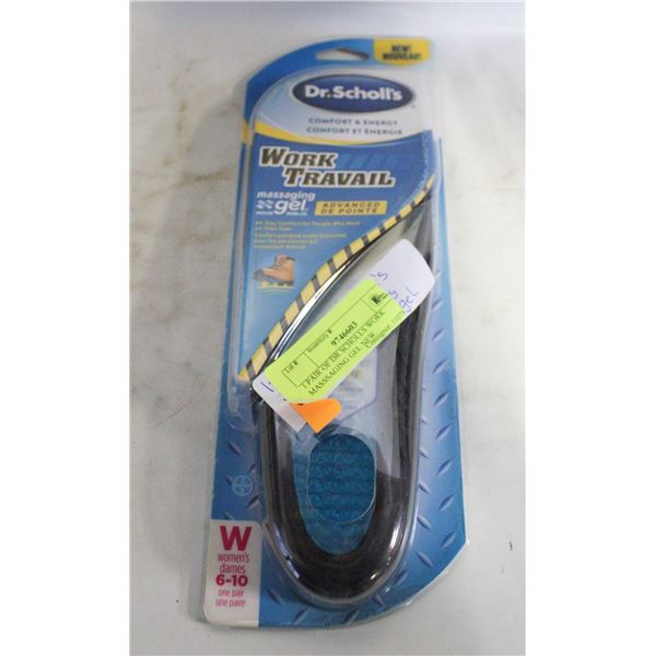 1 PAIR OF DR SCHOLLS WORK MASSSAGING GEL NEW