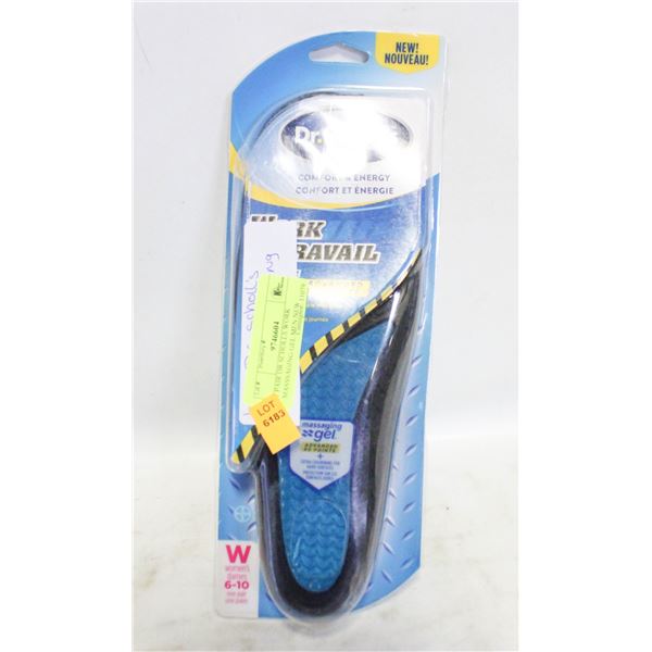 1 PAIR DR SCHOLLS WORK MASSSAGING GEL MEN NEW