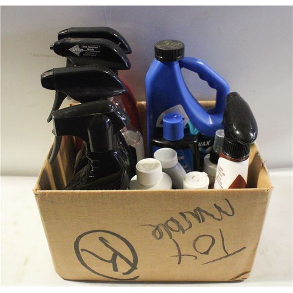 VEHICLE DETAILING/CLEANING PRODUCTS- BOX LOT
