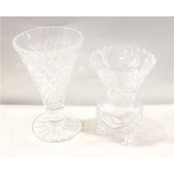CRYSTAL VASES- LOT OF 2