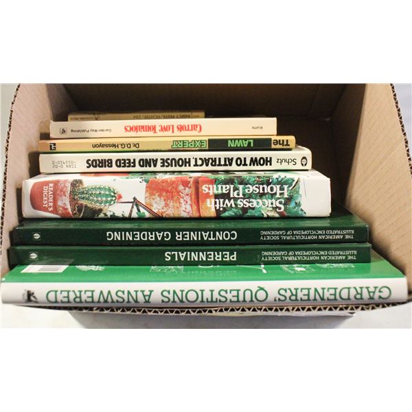 YARD & GARDEN BOOKS- BOX LOT ASSORTED