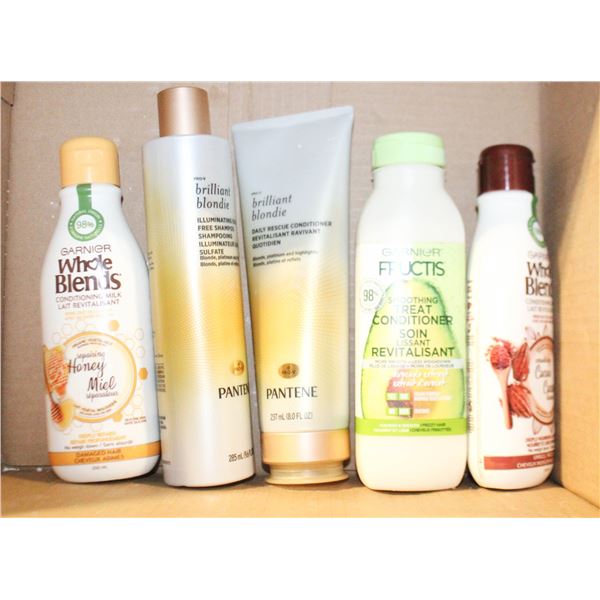 (5) ASSORTED FULL SZ SHAMPOO/CONDITIONER FRUCTIS,