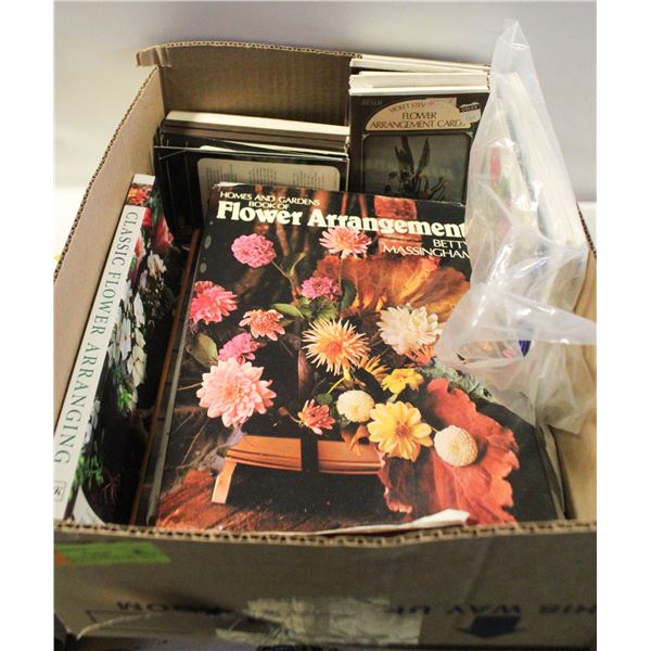 FLORAL ARRANGING BOOKS- BOX LOT ASSORTED