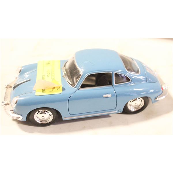 DIECAST BLUE PORSCHE 356B (1:24 SCALE)