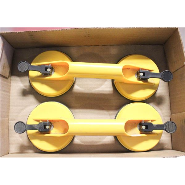 2 HEAVY DUTY DOUBLE CUP GLASS SUCTION LIFTER