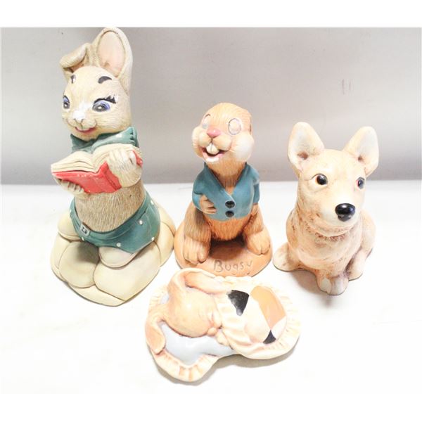 MOORCROFT & OTHER ASSORTED FIGURINES
