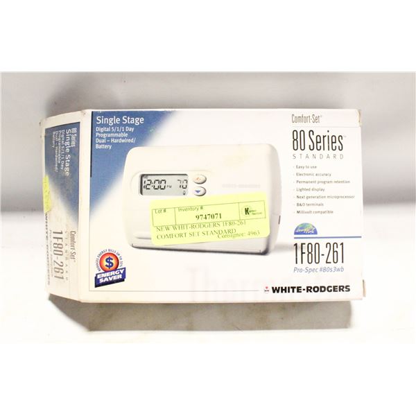 NEW WHIT-RODGERS 1F80-261 COMFORT SET STANDARD