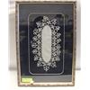 Image 1 : FRAMED LACE NEEDLEWORK- 20" X 14"