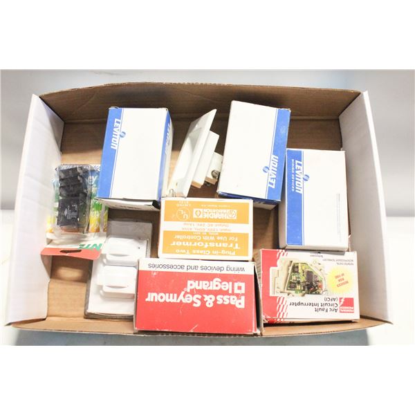 FLAT OF NEW IN BOXES ELECTRICAL PARTS