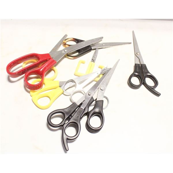 BAG OF 10 VARIOUS SCISSORS