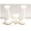 Image 1 : FENTON HOBNAIL MILK GLASS VASES- ASST.