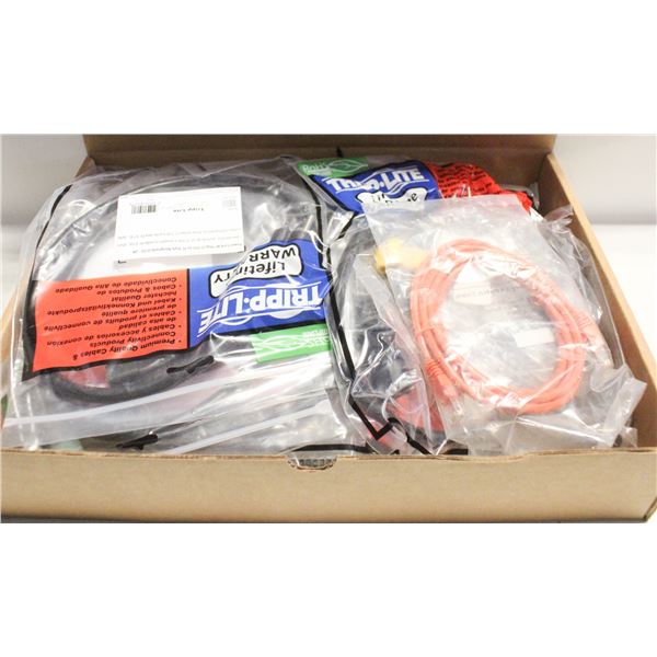 LOT OF MISC POWER AND COMPUTER CABLES