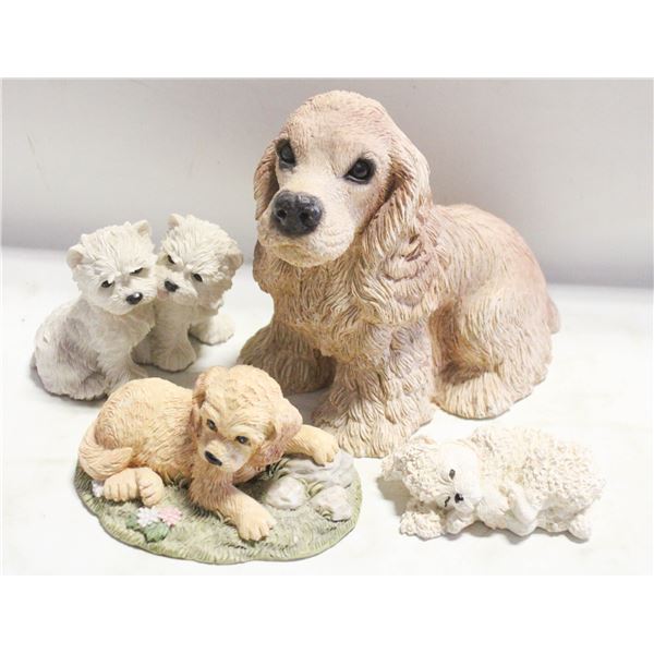 SANDCAST ANIMAL FIGURINES- ASSORTED LOT