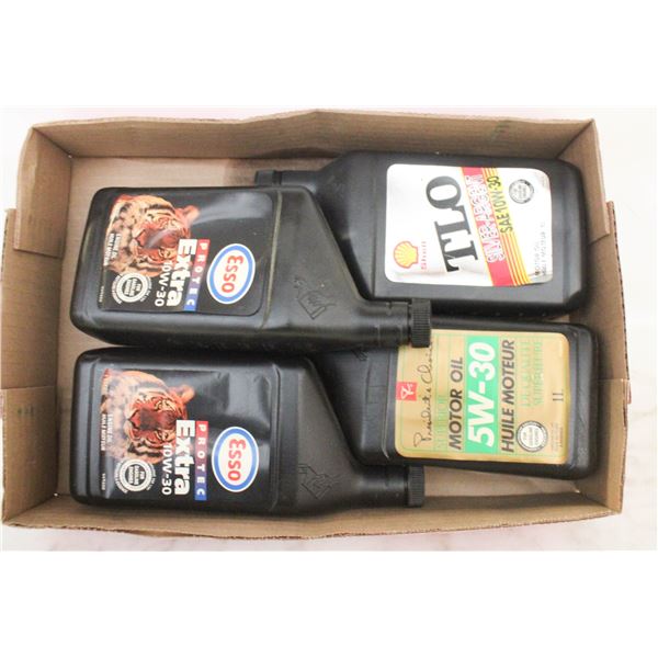 FLAT OF NEW SEALED MOTOR OILS
